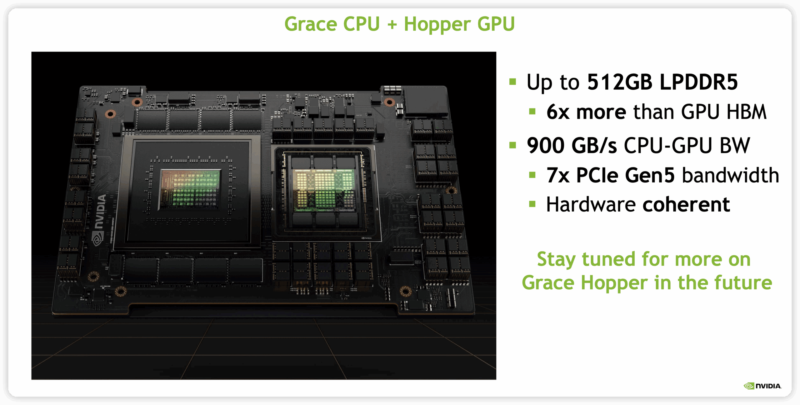 上个月 NVIDIA 又发布了 GH200,实际上就是 Grace CPU 加上 Hopper GPU